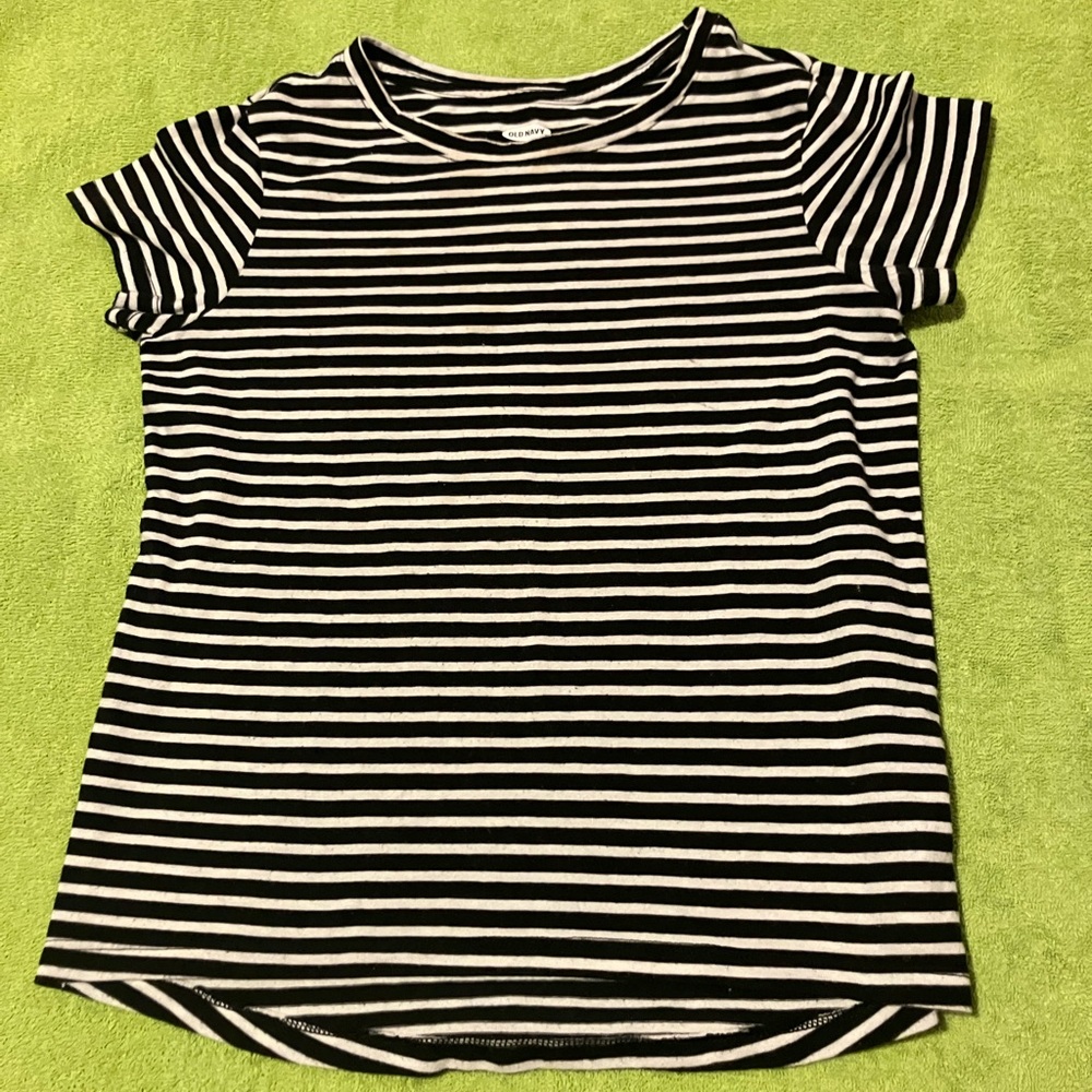 Old Navy Black and White Striped Top